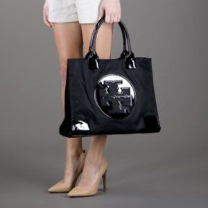 Tory Burch Large Ella Nylon Tote Bag (Black)